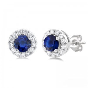 Sapphire/ Diamond Earrings